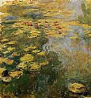 The Water-Lily Pond  left side by Claude Monet